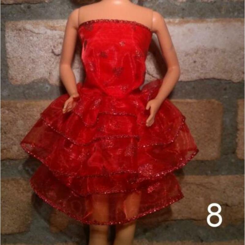 Jurken, kleding voor Barbiepop. Handwerk, handgemaakt