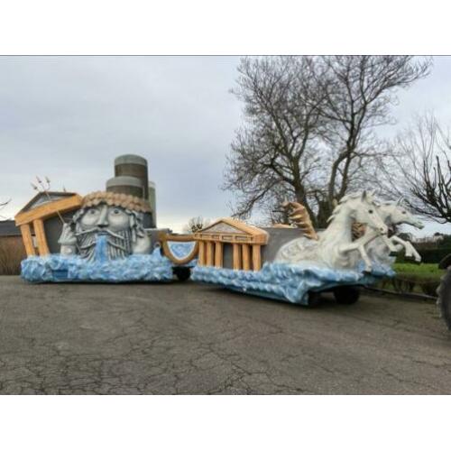 Carnavalswagen 2-delig voor grote groep met veel plek!