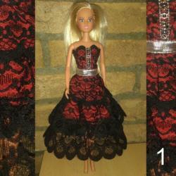 Jurken, kleding voor Barbiepop. Handwerk, handgemaakt