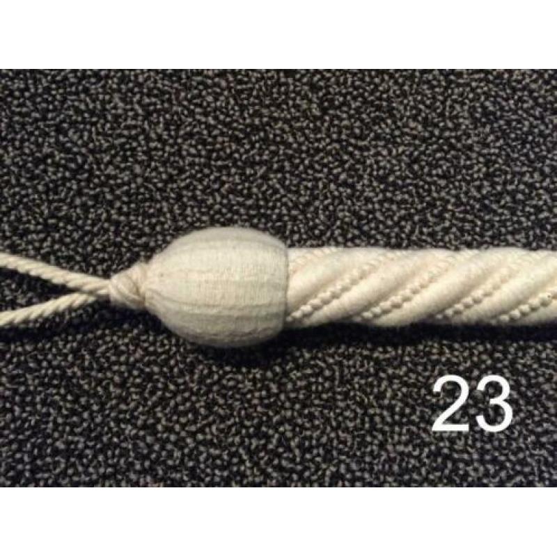 Gevlochten ronde kabel embrasse NIEUW - ca 1m lang (2)