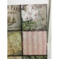 Schilderij Wandplaat bloemen Frans Engelse stijl 60/60cm