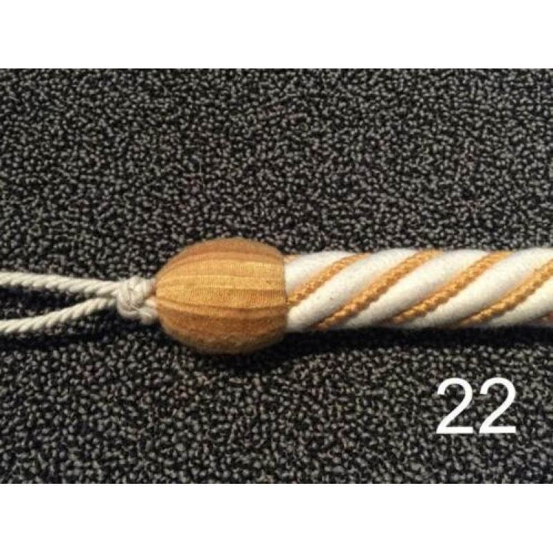 Gevlochten ronde kabel embrasse NIEUW - ca 1m lang (2)