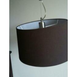 Bruine stoffen hanglamp