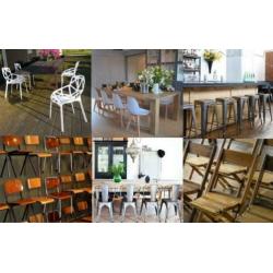 Gezocht: schoolstoelen, vintage partijen, retro stoel. 18