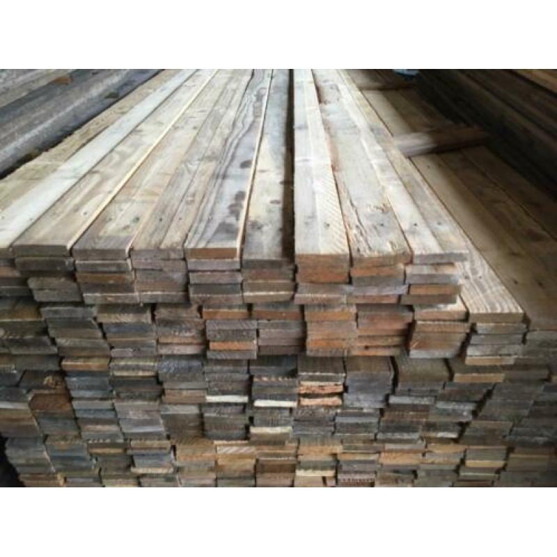 Recycling hout - Eco hout - balken + planken, grote voorraad