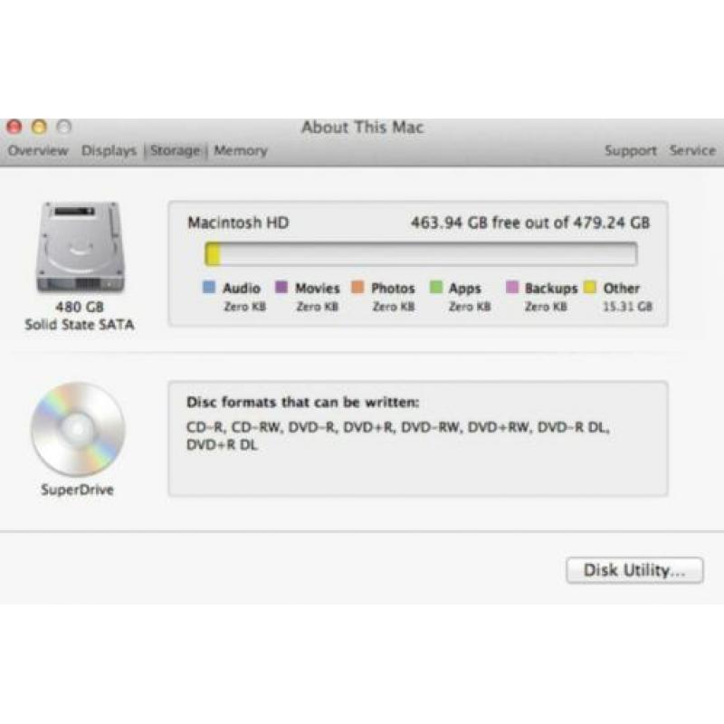 Macbook Pro 13" 2,3GHz i5, 8GB, 480GB SSD, nieuwe accu