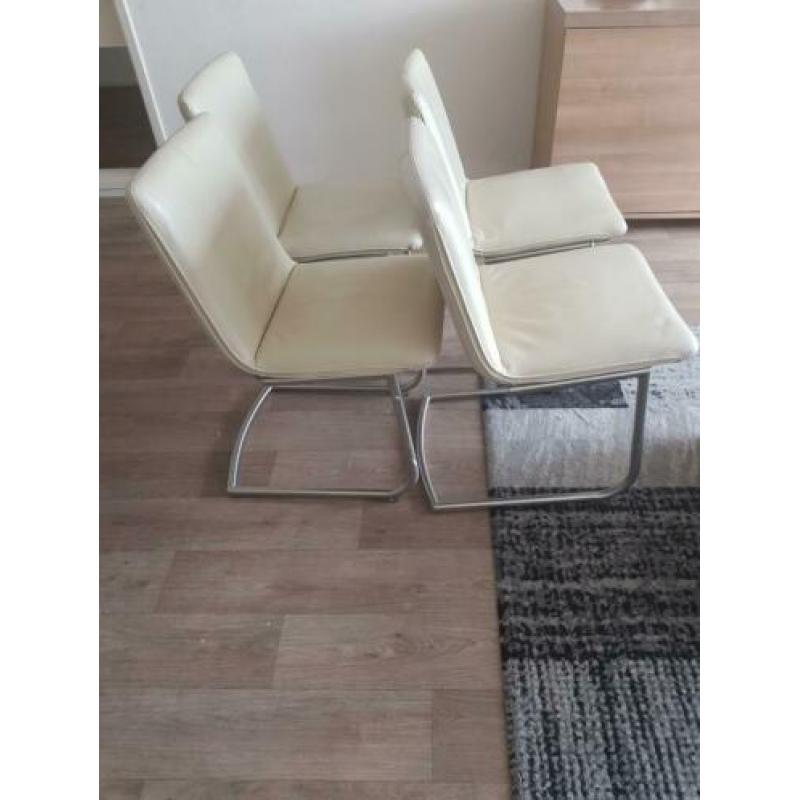 Vier Dacran dikke lederen stoelen Henders &Hazel