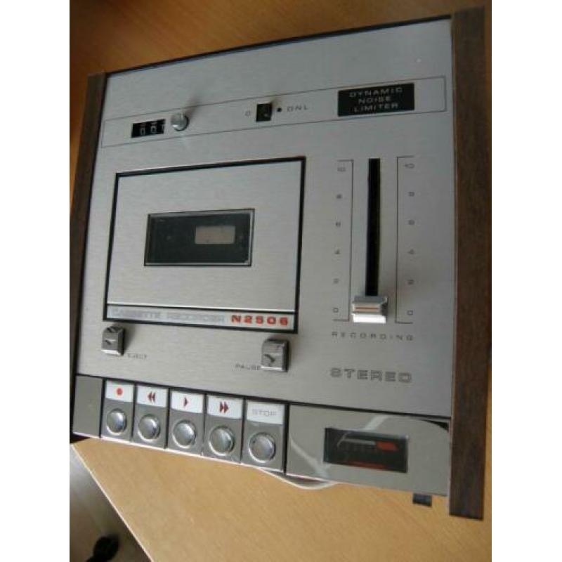 Philips Cassette Recorder N2506 met sterio microfoons