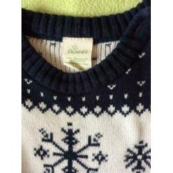 Alana jacquard strikmutsje en vest 2x biokatoen en wol h&m