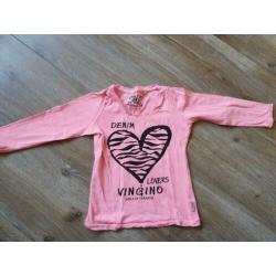 Felroze shirt Vingino maat 86 / 92