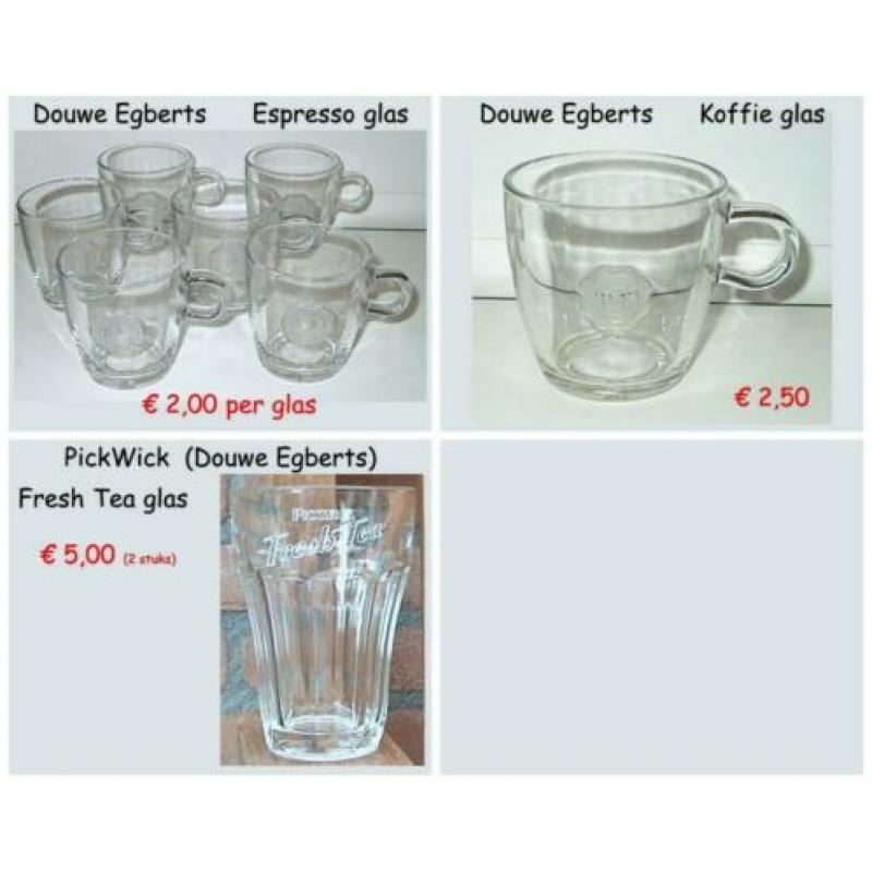 Douwe Egberts Espresso glas 75mm hoog (11 stuks)