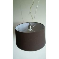 Bruine stoffen hanglamp
