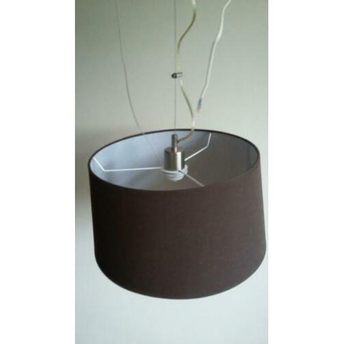 Bruine stoffen hanglamp