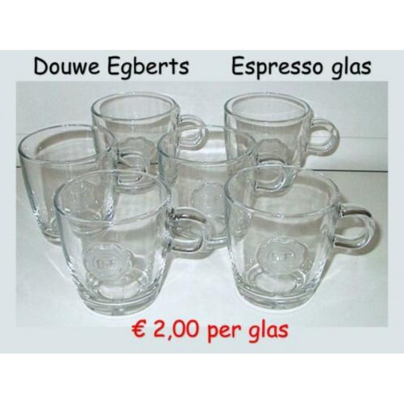 Douwe Egberts Espresso glas 75mm hoog (11 stuks)
