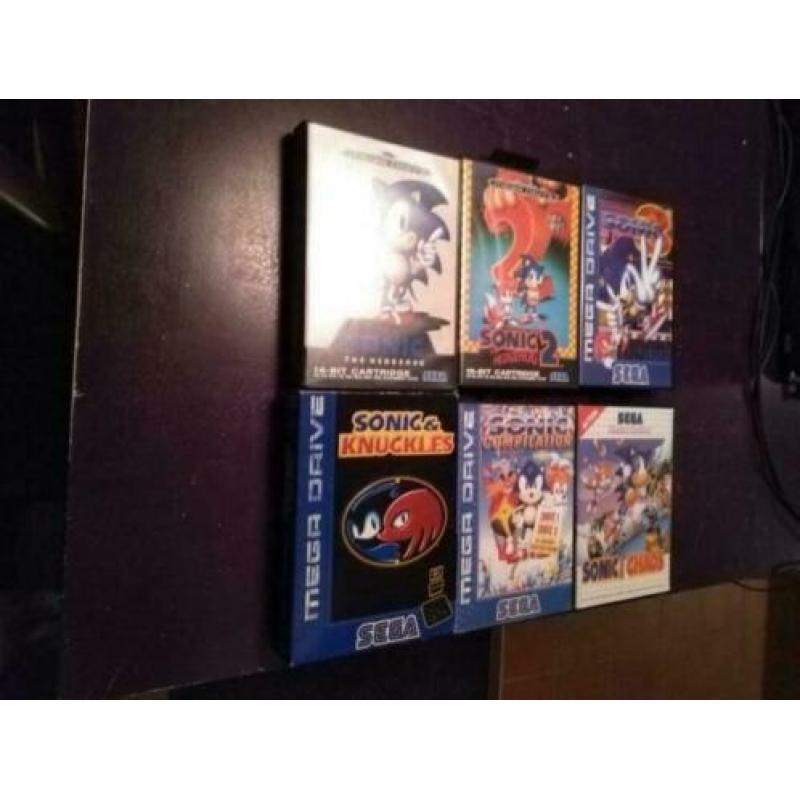Sega mega drive master system Sonic Games 6 stuks