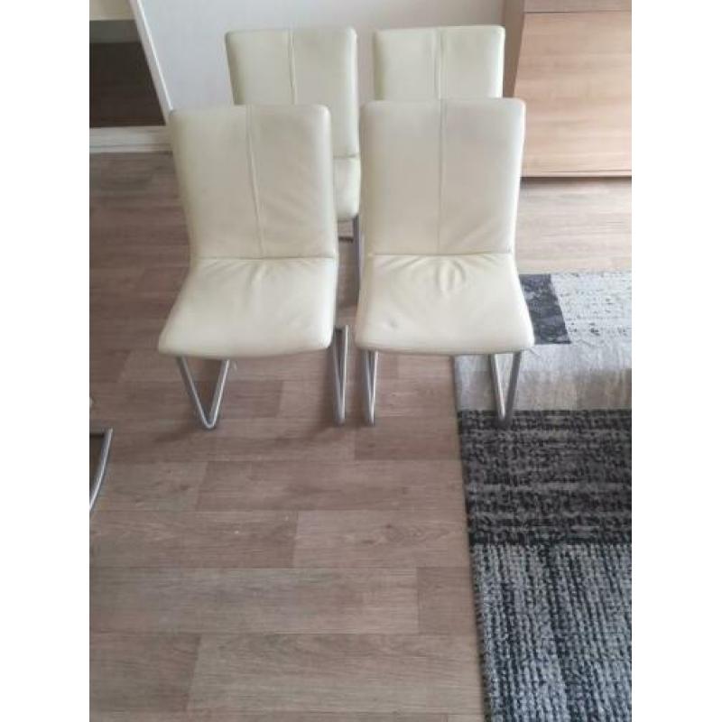 Vier Dacran dikke lederen stoelen Henders &Hazel