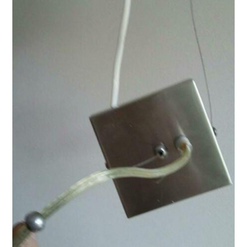 Bruine stoffen hanglamp