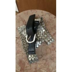 Isabel Marant H&M riem zilver zwart leer
