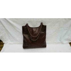 SOHO bruin lederen damestas / shopper zeer fraai (nr F240)