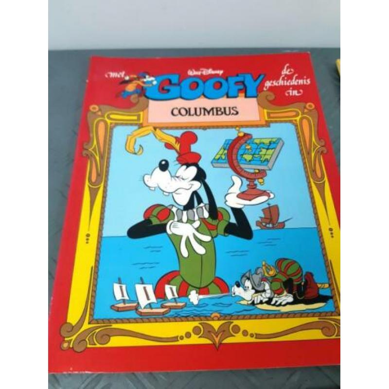 Stripboeken serie met Goofy de geschiedenis in