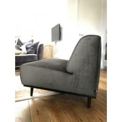 Trendhopper fauteuil velours donker groen