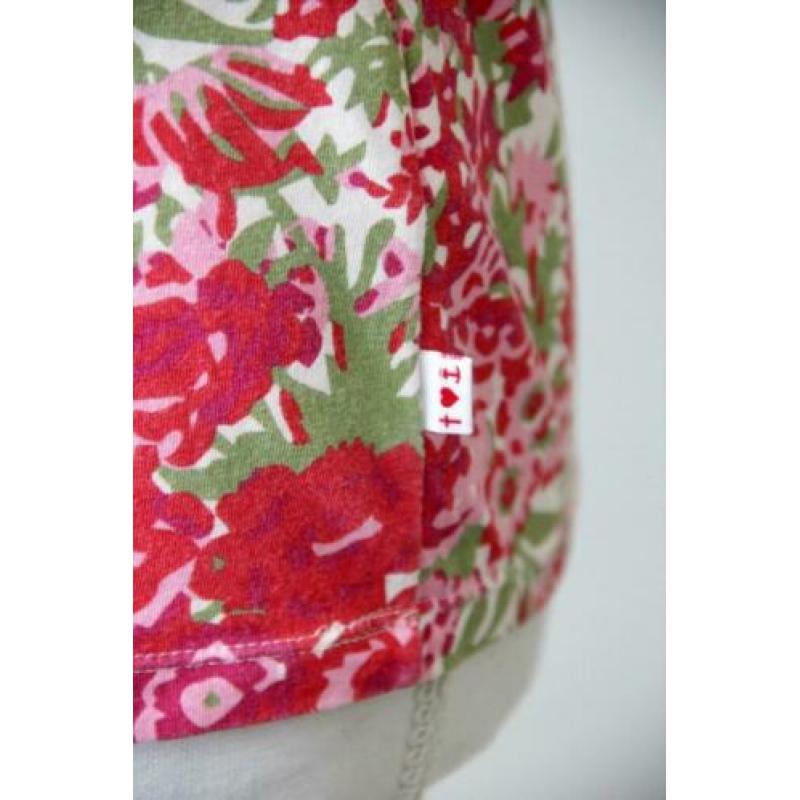 Blutsschwester - blutsgeschwister top rood bloemen maat S M