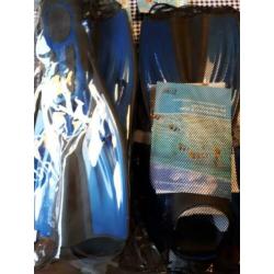2 nieuwe duik- en snorkelsets (maat 38-41 42-46)