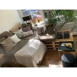 Stoere pallet lounge bank: multi invulbaar