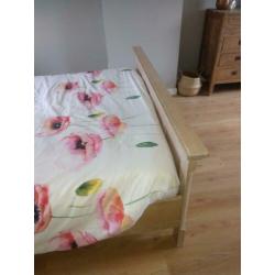 Eiken whitewash tweepersoonsbed