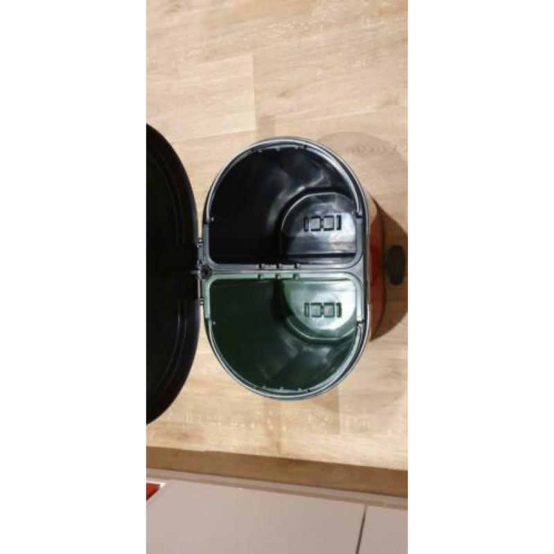 Wesco dubbele vuilnisbak rood 2x20 liter