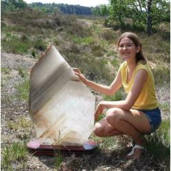 Unieke 80 Kilo zware Fantoom kwarts kristal plaat