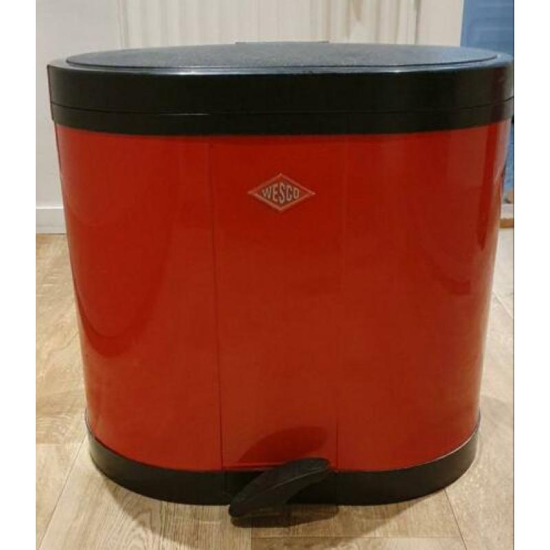 Wesco dubbele vuilnisbak rood 2x20 liter