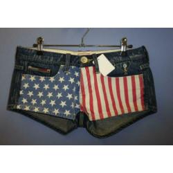 Tommy Hilfiger hotpants shorts denim USA print S nr 28949