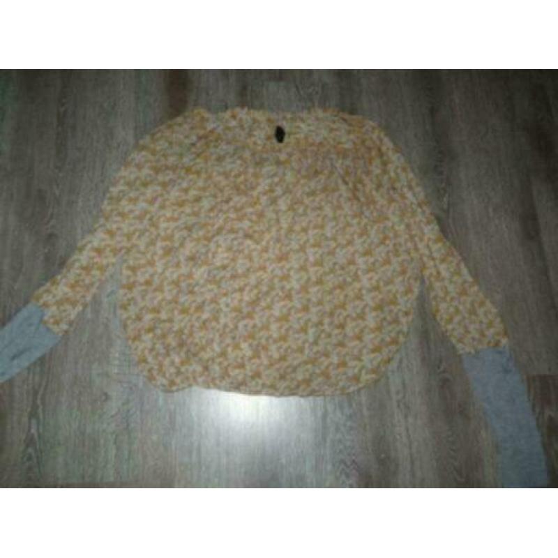 stijlvol oker gele geprinte tuniek blouse Nolita L 40 42