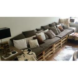 Stoere pallet lounge bank: multi invulbaar