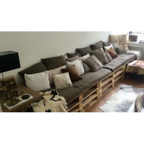 Stoere pallet lounge bank: multi invulbaar