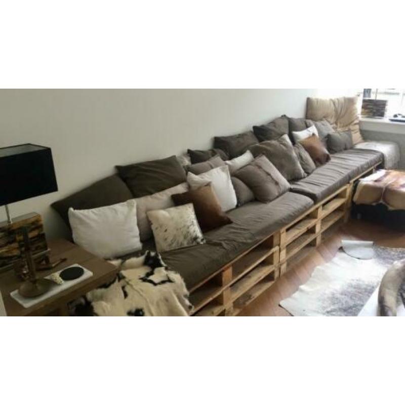 Stoere pallet lounge bank: multi invulbaar