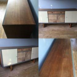 Vintage design jaren’50 massief houten dressoir lowboard