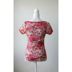 Blutsschwester - blutsgeschwister top rood bloemen maat S M