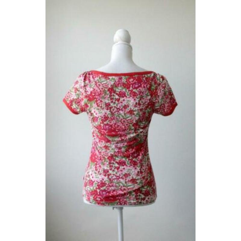 Blutsschwester - blutsgeschwister top rood bloemen maat S M