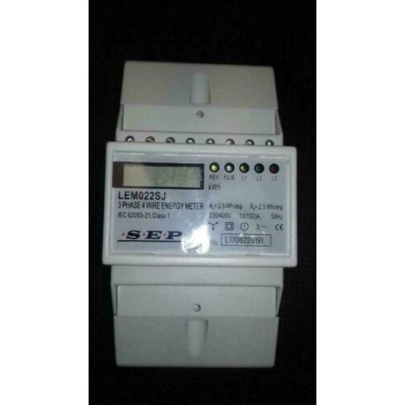 SEP 3 fase KWH meter direct 80A + puls ( 4 module )