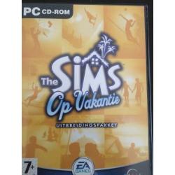 2 pc cd-roms Sims op vakantie en party uitbreidingspakketten