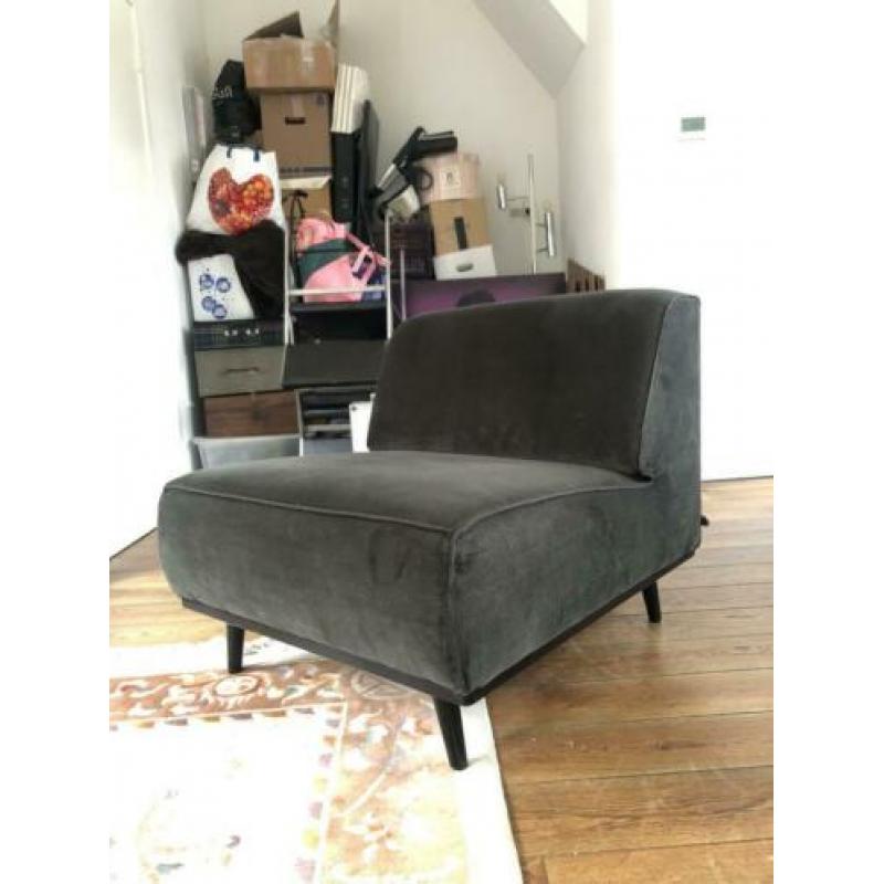 Trendhopper fauteuil velours donker groen