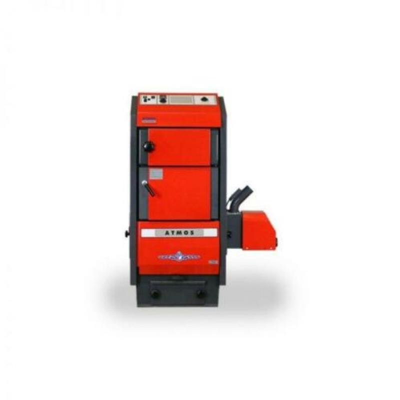 Gebruikte 50kw pelletketel Atmos met zonneboiler compleet!!!