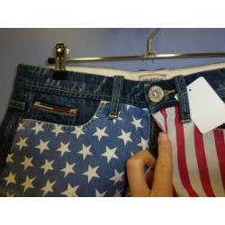 Tommy Hilfiger hotpants shorts denim USA print S nr 28949