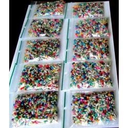 Rocailles mix kleuren assorti diverse kralen soorten