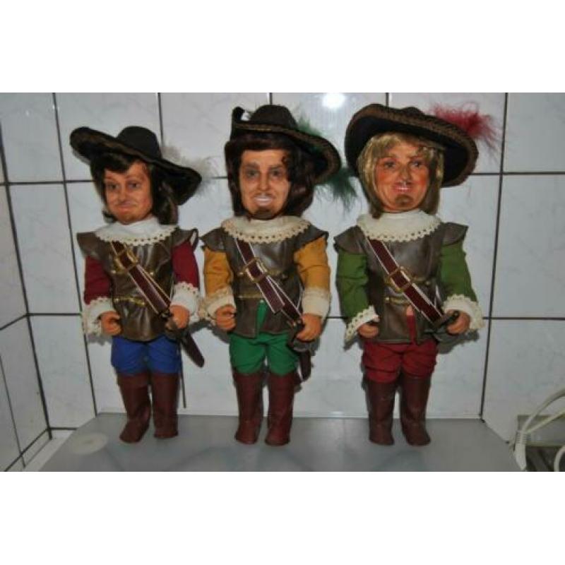 Wicküler 3 Musketiers Verzameling Poppen Jaren 60/70