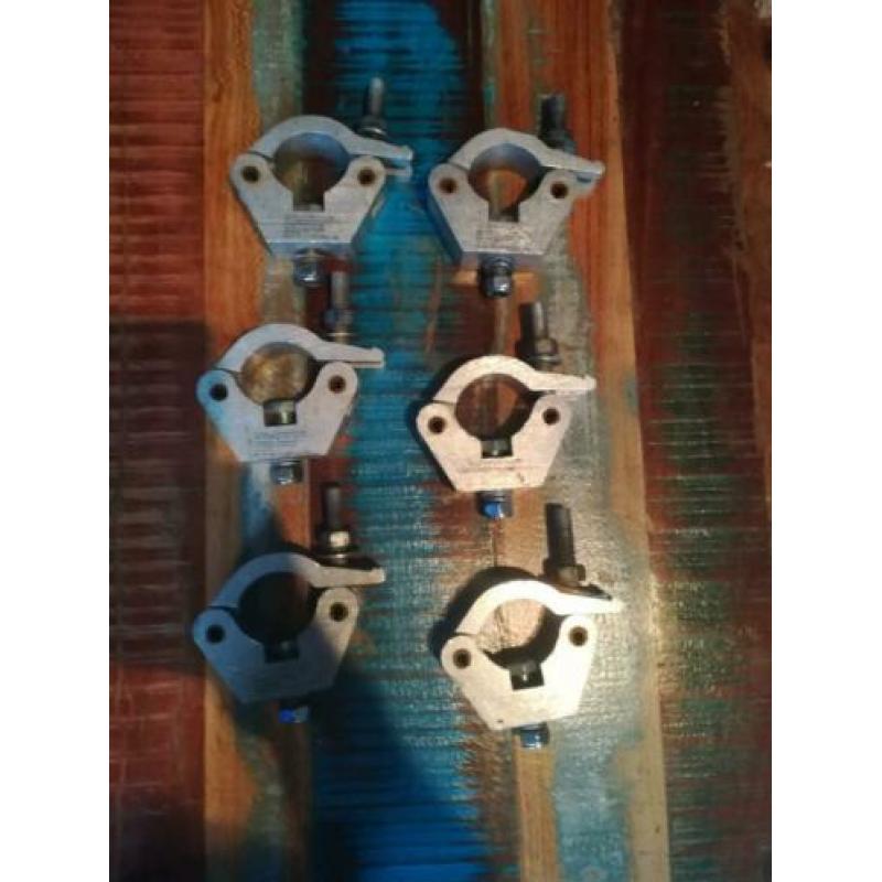 6x Half Couplers, C-haak, 250KG