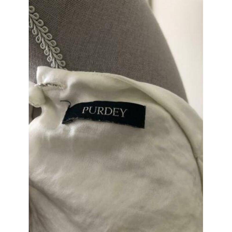 Purdey écru satijnen top maat M