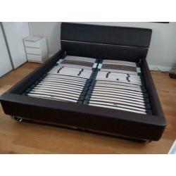 Bedombouw 180/200 kunstleer, zonder lattenbodems